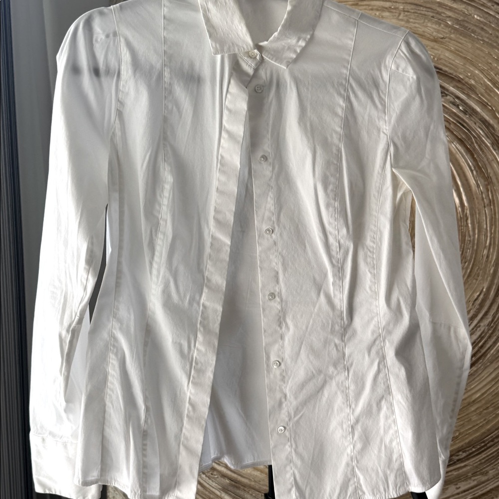 Massimo Dutti white cotton shirt size S